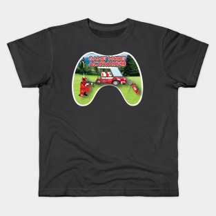 Red Golf Course Game Mode Activated White Trim Kids T-Shirt